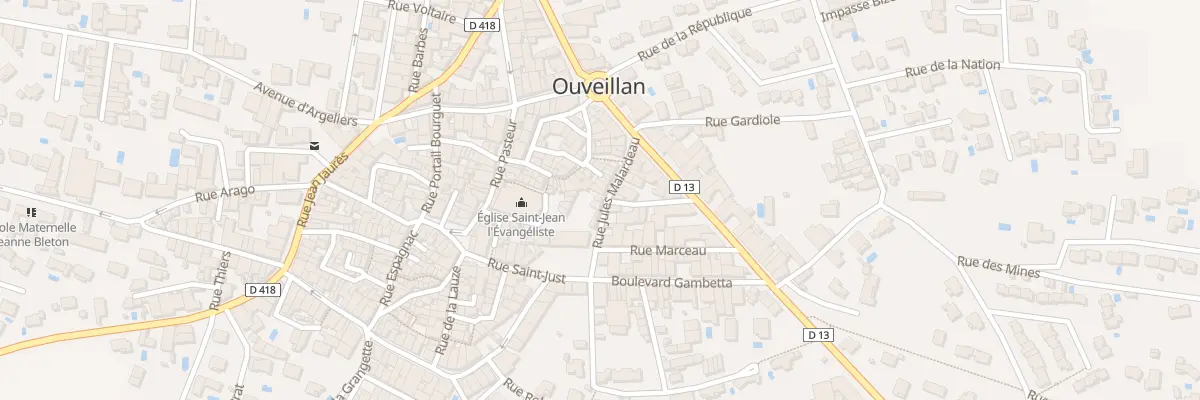 Plan du 1 Rue Malardeau à Ouveillan