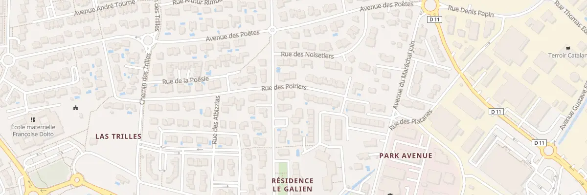 Plan du 16 Rue des Poiriers à Elne