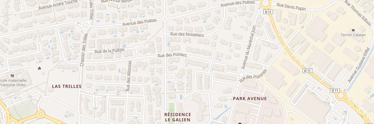 Plan du 2 Rue des Poiriers à Elne