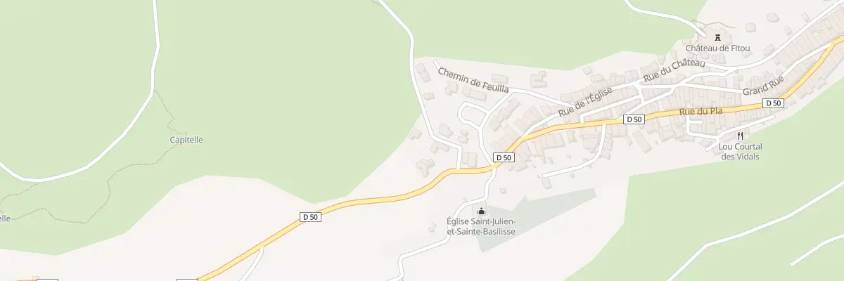 Plan de Che des Pujades à Fitou