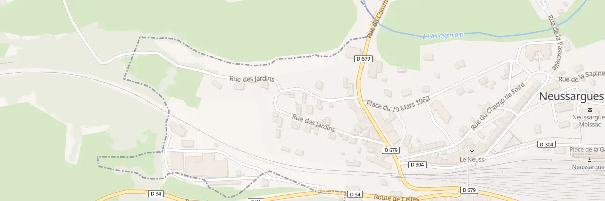 Plan du 10 Rue des Jardins à Neussargues-Moissac