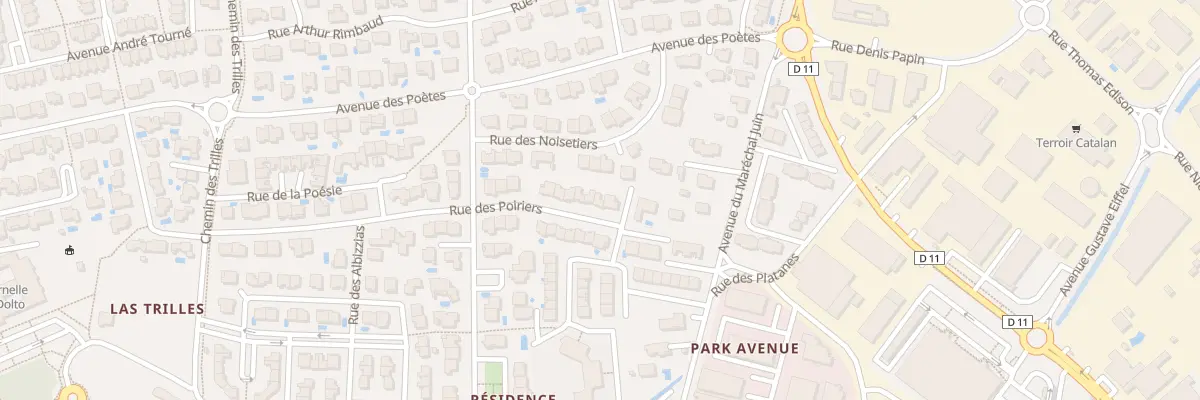 Plan du 3 Rue des Poiriers à Elne