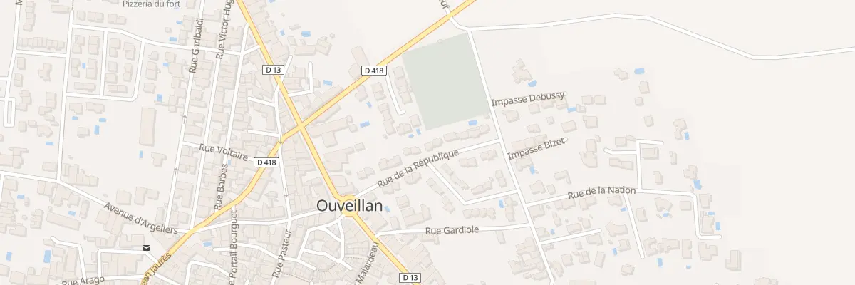 Plan du 7 Rue de la République à Ouveillan