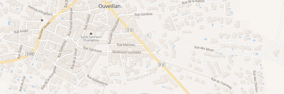 Plan du 21 Bd Gambetta à Ouveillan
