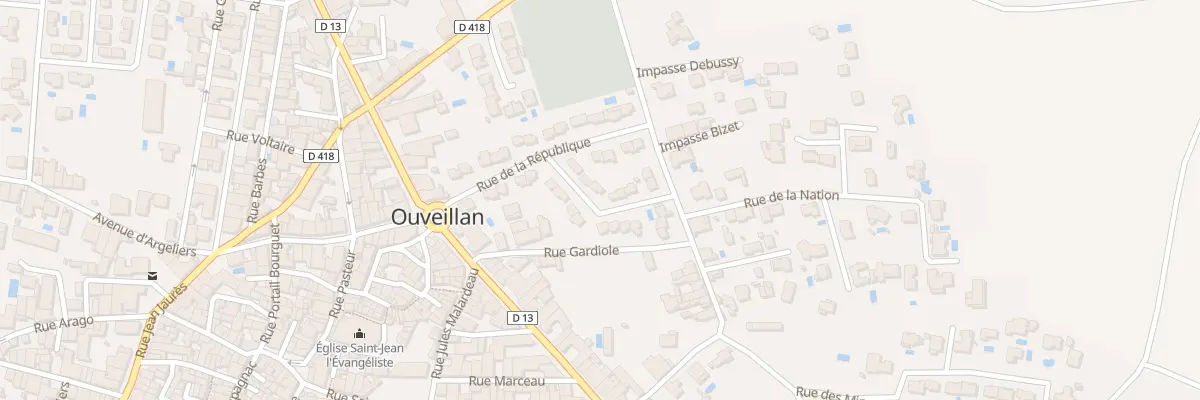 Plan du 19 Rue Pierre et Marie Curie à Ouveillan