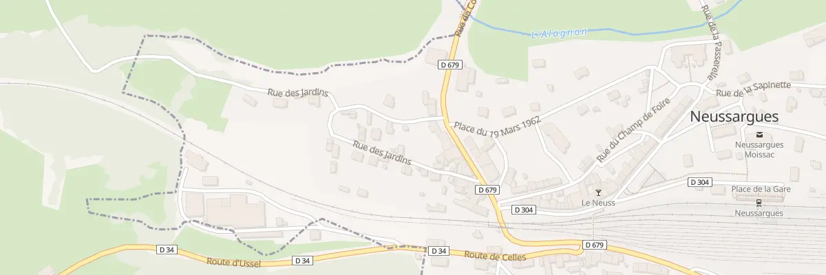 Plan du 14 Rue des Jardins à Neussargues-Moissac