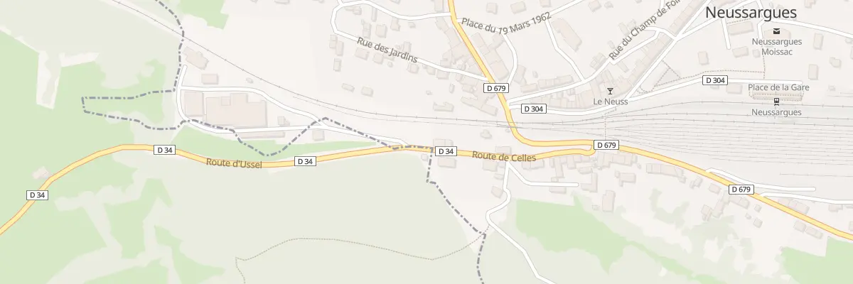Plan du 8 Rte de Celles à Neussargues-Moissac