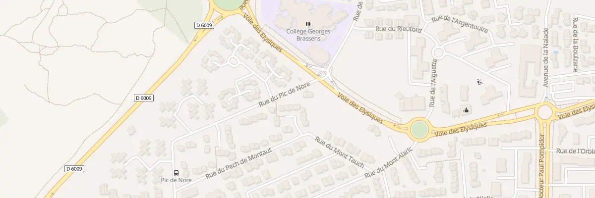Plan du 4 All du Roc de Fontfroide à Narbonne