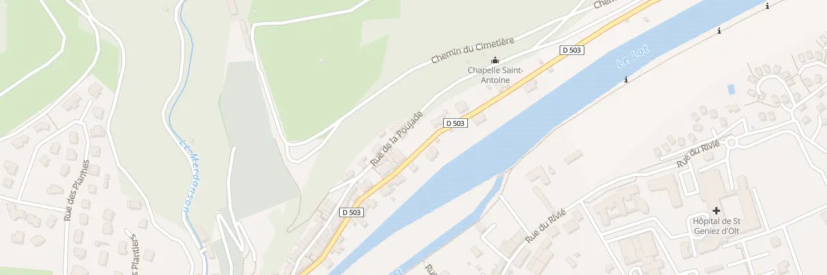 Plan du 34 Rue de la Poujade à Saint Geniez d’Olt et d’Aubrac
