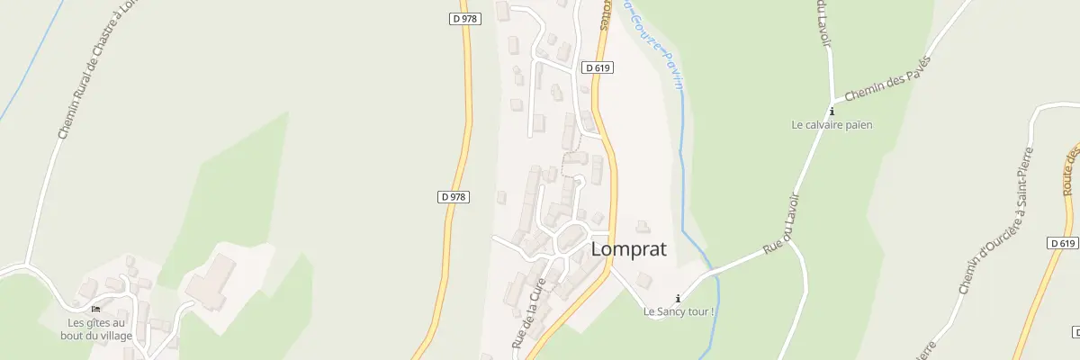 Plan du 1 Imp de l’Eglise -Lomprat- à Saint-Pierre-Colamine