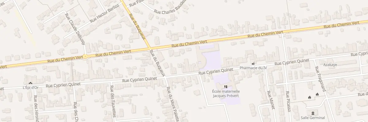 Plan du 95 Rue Cyprien Quinet à Carvin