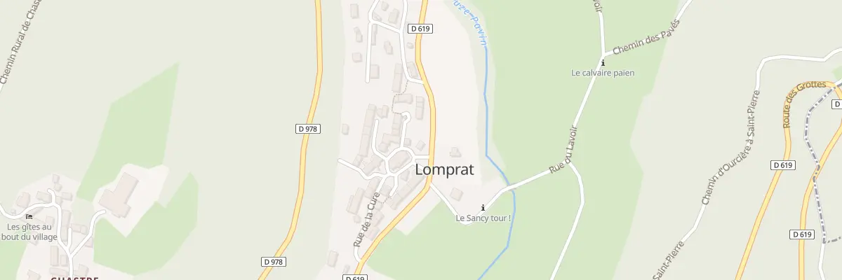 Plan du 16 Rte des Grottes -Lomprat- à Saint-Pierre-Colamine