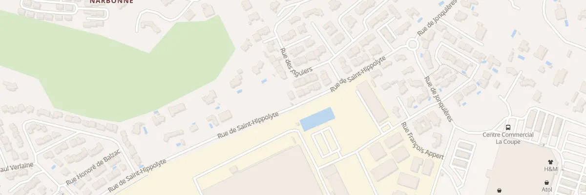 Plan du 20 Rue de Saint-Hippolyte à Narbonne