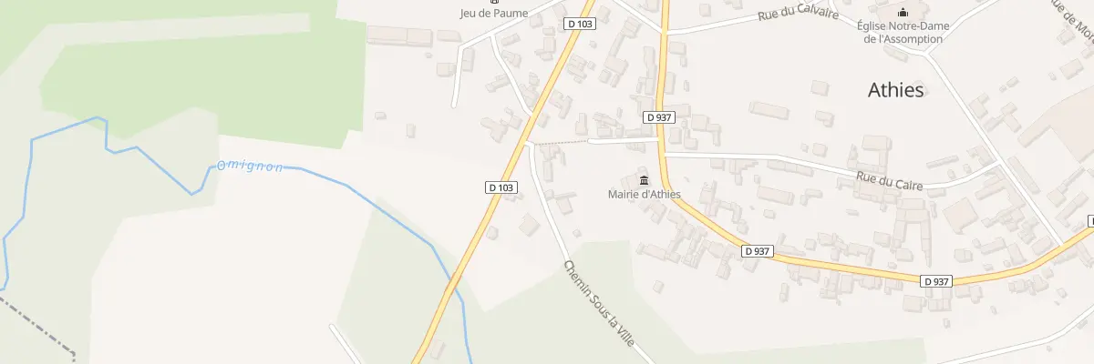 Plan du 3 Che sous la Ville à Athies