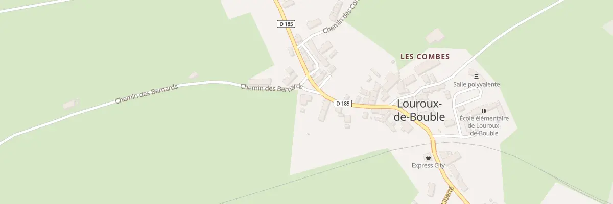 Plan du 1 Che des Bernards à Louroux-de-Bouble