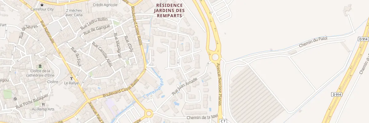 Plan du 10 Rue Pierre Camo à Elne