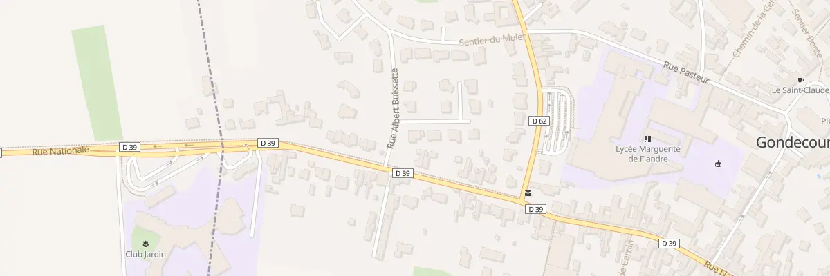 Plan du 2 Rue du Onze Novembre 1918 à Gondecourt