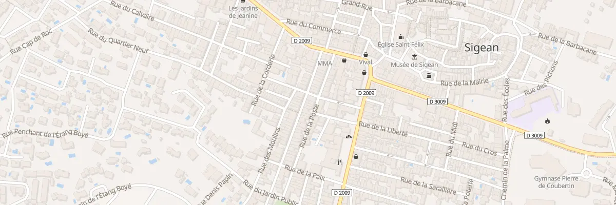 Plan du 23 Rue de la Republique à Sigean