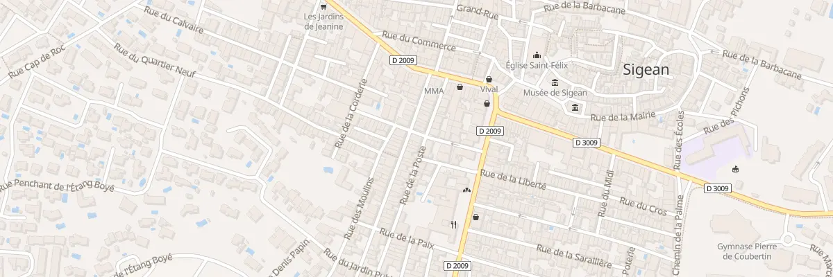 Plan du 21 Rue de la Republique à Sigean
