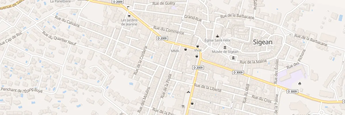 Plan du 9 Rue de la Republique à Sigean