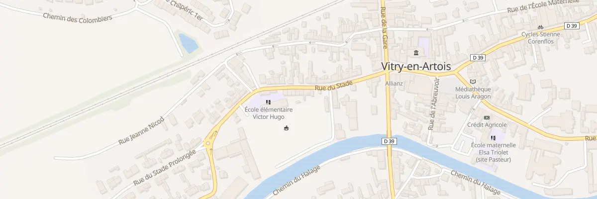 Plan du 9 Rue du Stade à Vitry-en-Artois