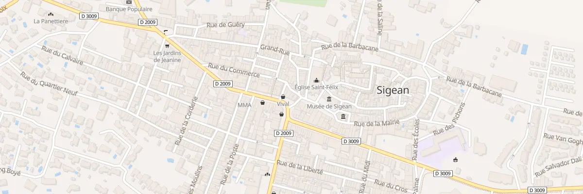 Plan du 1 Rue du Commerce à Sigean