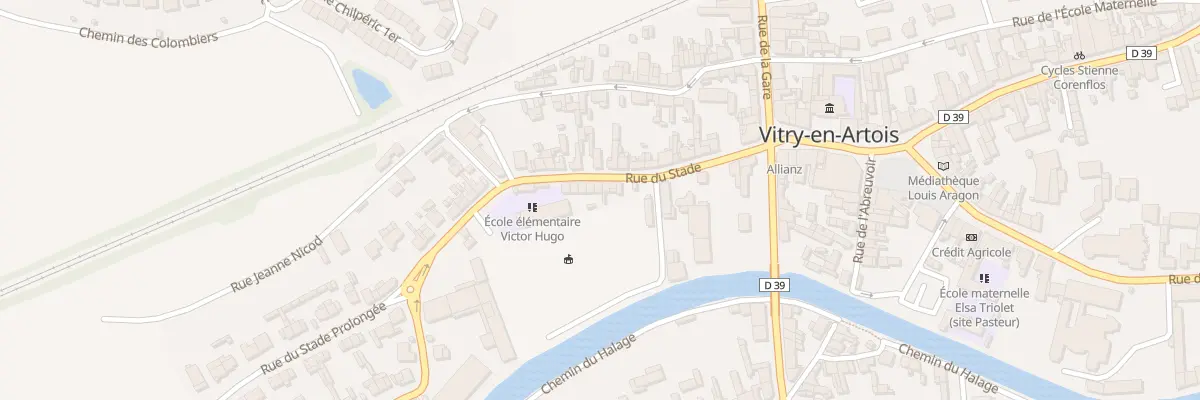 Plan du 7 Rue du Stade à Vitry-en-Artois