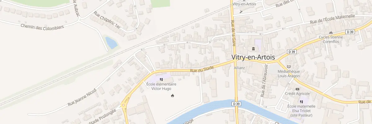 Plan du 16 Rue du Stade à Vitry-en-Artois