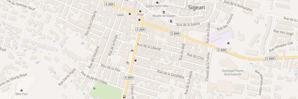 Plan du 10 Rue de la Liberte à Sigean