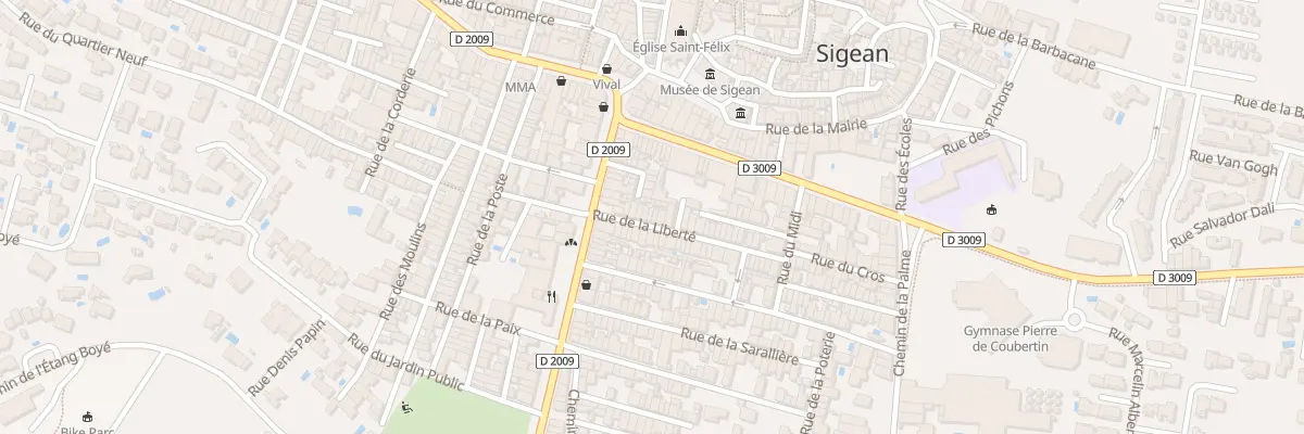 Plan du 11 Rue de la Liberte à Sigean