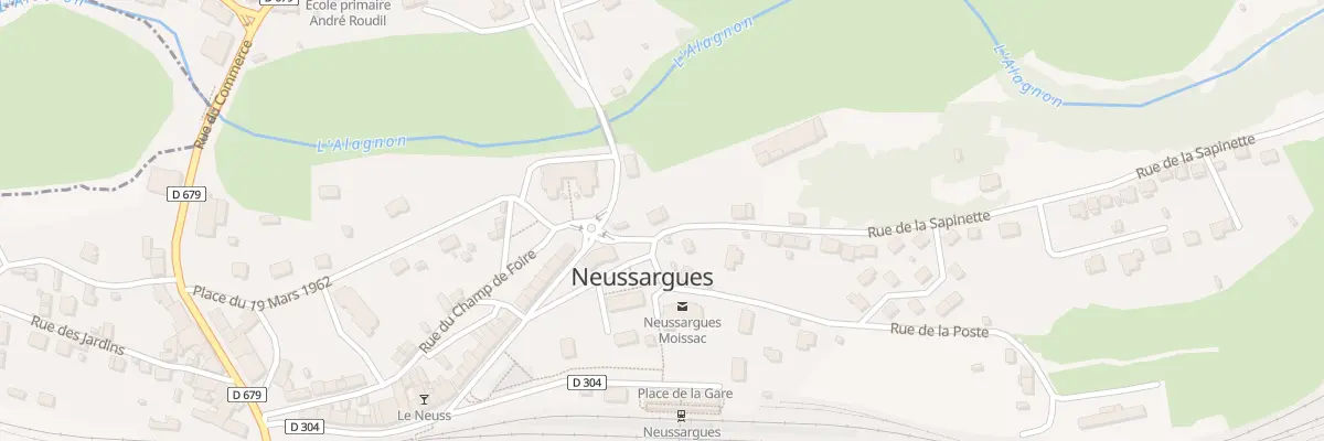 Plan du 1 Rue de la Sapinette à Neussargues-Moissac