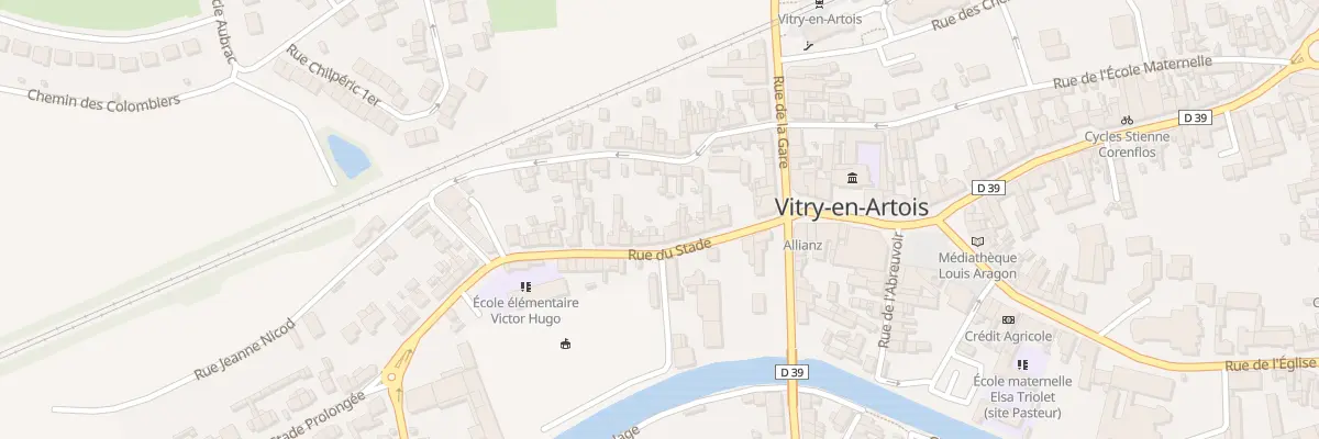 Plan du 10 Rue du Stade à Vitry-en-Artois
