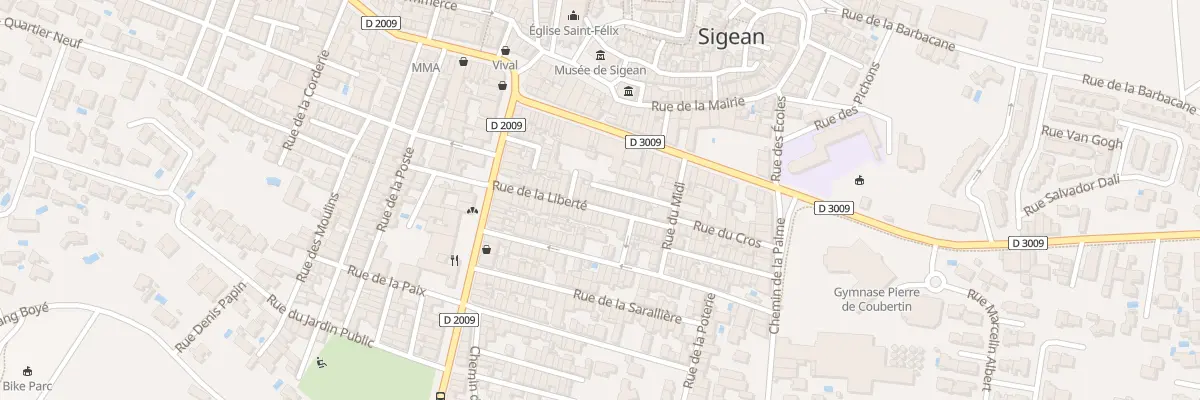 Plan du 25 Rue de la Liberte à Sigean