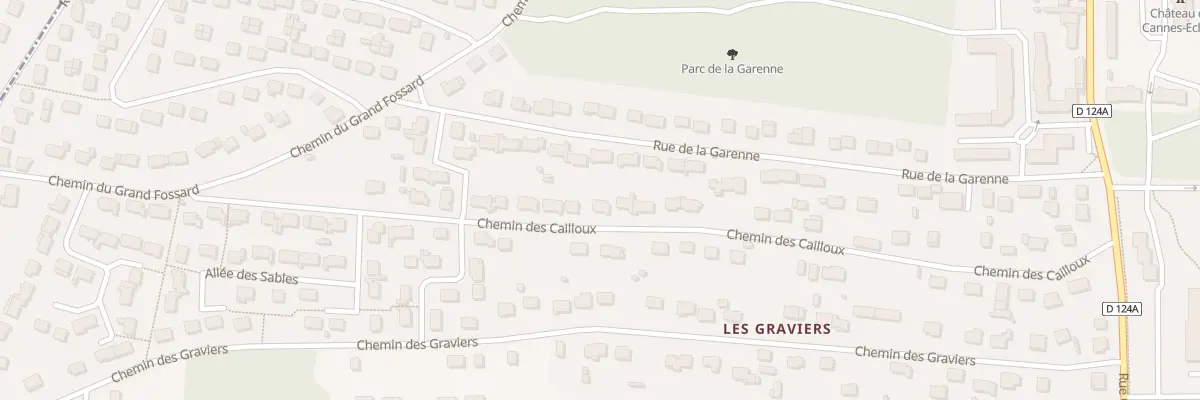Plan du 42 Che des Cailloux à Cannes-Écluse