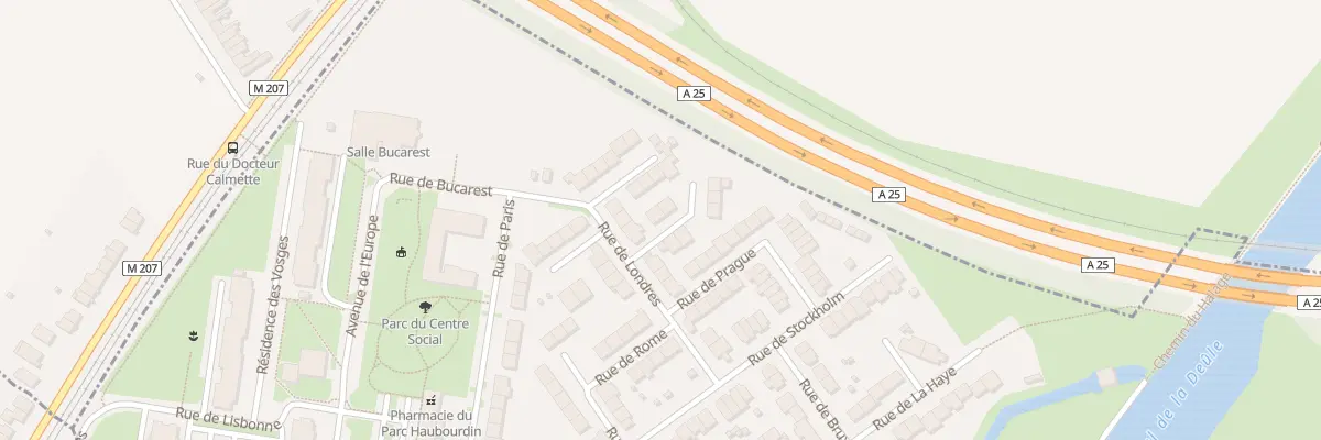 Plan du 1 Rue de Varsovie à Haubourdin