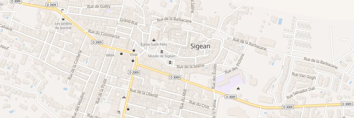 Plan du 12 Rue des Remparts à Sigean