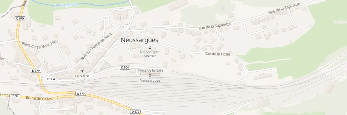 Plan du 4 Rue de la Poste à Neussargues-Moissac