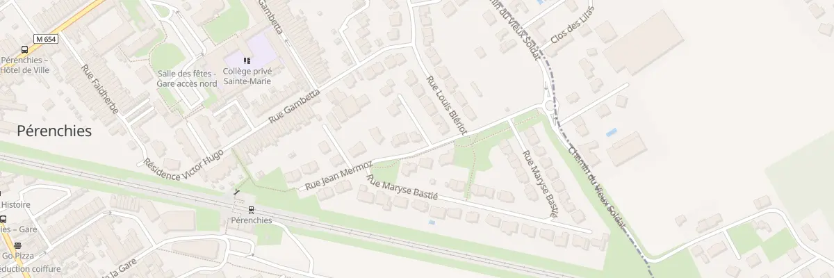 Plan du 2 Rue Jean Mermoz à Pérenchies