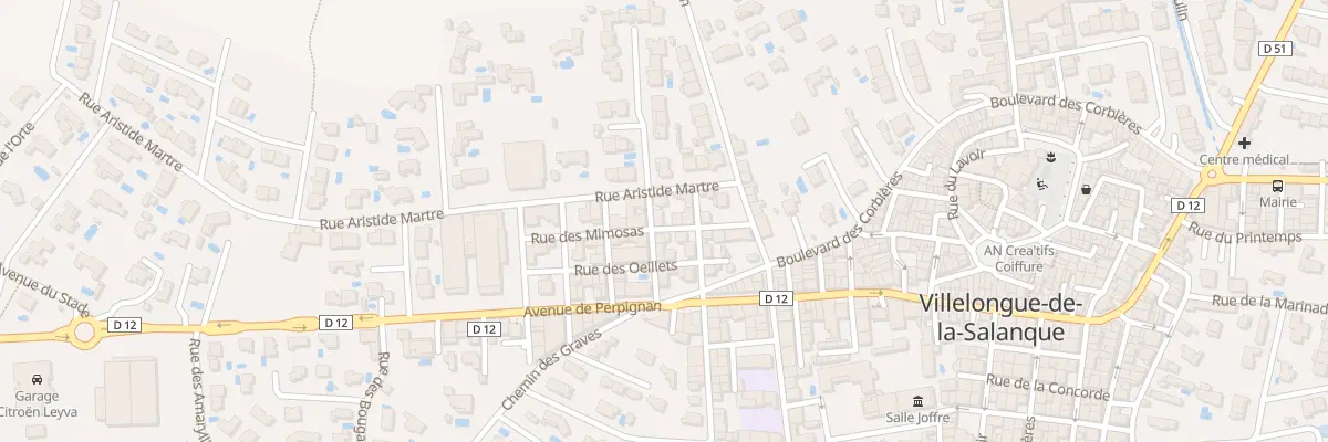 Plan du 14 Rue des Mimosas à Villelongue-de-la-Salanque