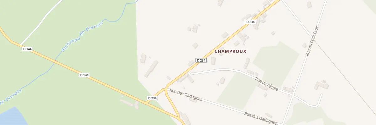 Plan du 20 Rue de la Porcelaine à Pouzy-Mésangy