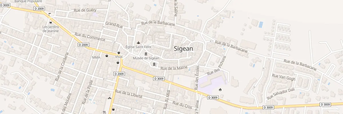 Plan du 15 Rue des Remparts à Sigean