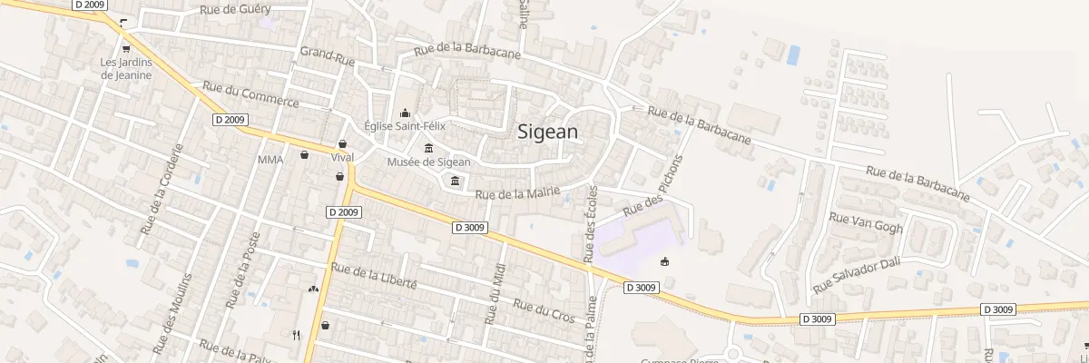 Plan du 21 Rue de la Mairie à Sigean