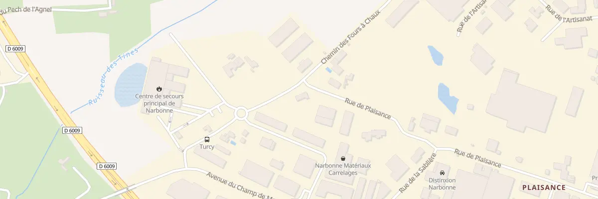 Plan du 93 Che des Fours à Chaux à Narbonne