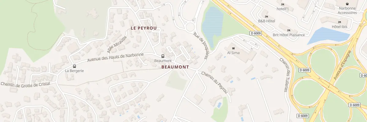 Plan du 2 Pl Beaumont à Narbonne