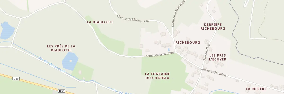 Plan du 108 Che de la Lambine à Bonneuil-en-Valois