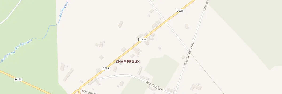 Plan du 7 Rue de la Porcelaine à Pouzy-Mésangy