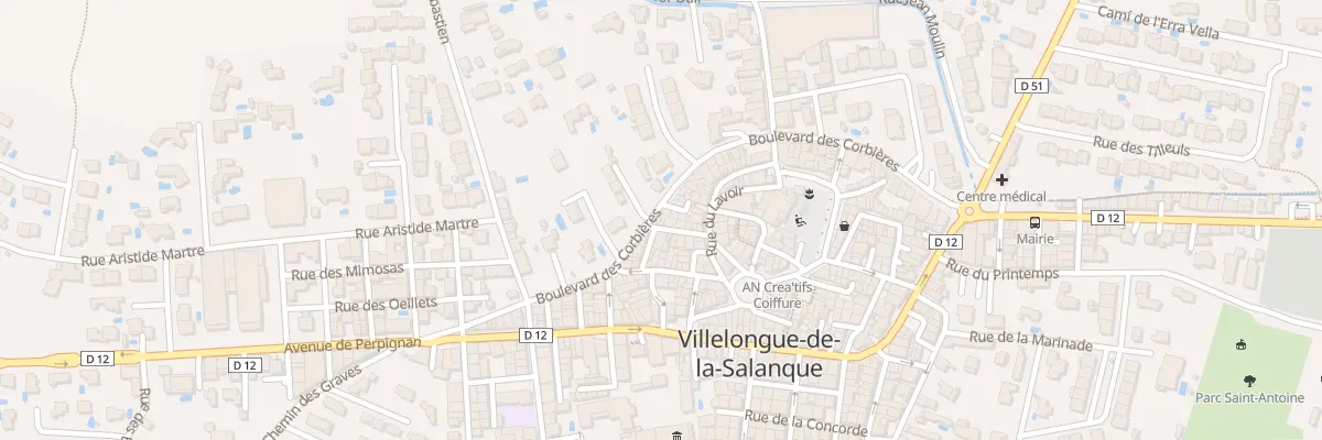 Plan du 2 Rue Moliere à Villelongue-de-la-Salanque