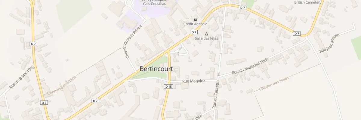 Plan du 3 Rue Georges Clémenceau à Bertincourt