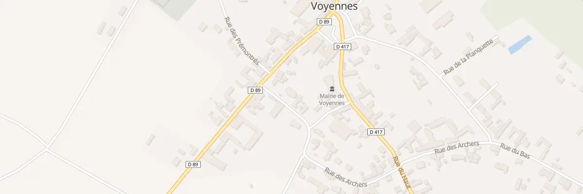 Plan du 1 Rue des Archers à Voyennes