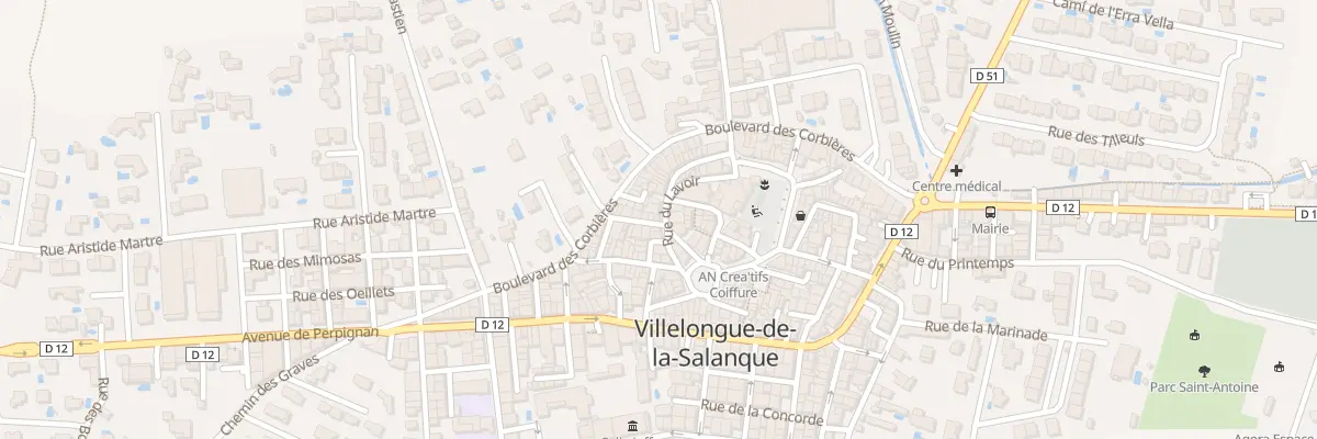 Plan du 10 Rue du Lavoir à Villelongue-de-la-Salanque